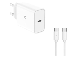 Cargador de red Ksix Ksix 30 W Power Delivery USB C Blanco Ksix Smart Your Tech