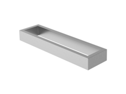 Toallero de pared sin taladrar acero plata soporte estante toallas multiuso 26cm ML-DESIGN