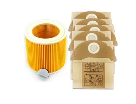 Saco de papel para filtro de pó para aspirador de pó para karcher wd2250 a2004 a2054