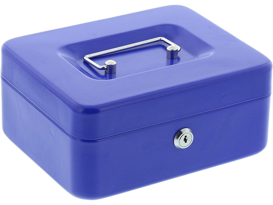 Caja registradora confiable para usos múltiples, bandeja de efectivo extraíble que organiza billetes, monedas y recibos, cerradura con llave que asegura