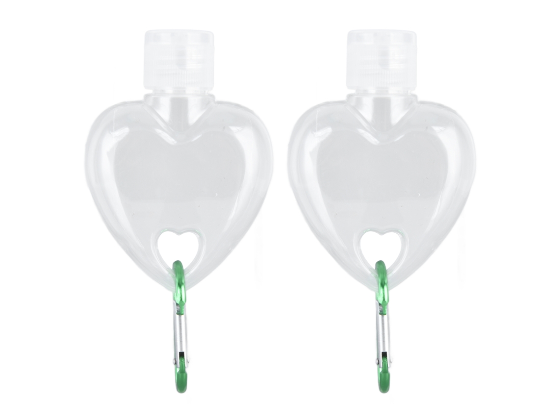 Juego De 2 Botellas De Viaje, 50 Ml, Plástico Pet Transparente, Tapa Abatible, Recargables, A Prueba De Fugas Con Varilla Para Colgar.