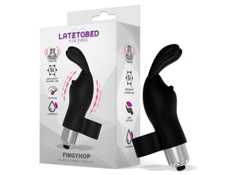 Fingyhop Bala Vibradora Con Conejito Siicona Negro LATETOBED