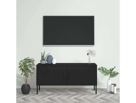 Mueble para la televisión VIDAXL Negro Acero (105x35x50 cm)