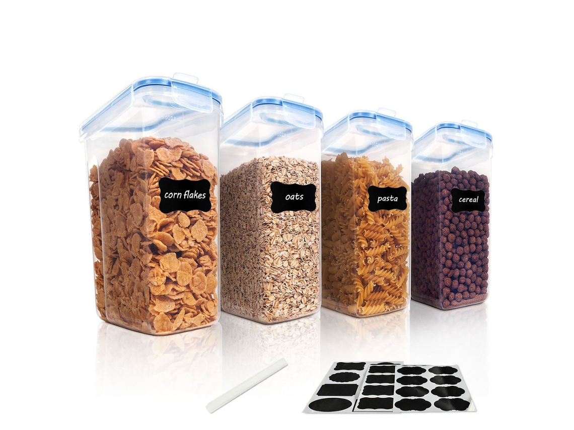 Juego de Cajas Organizadoras de 2,5 L (Azul, Pack de 4 Unidades)