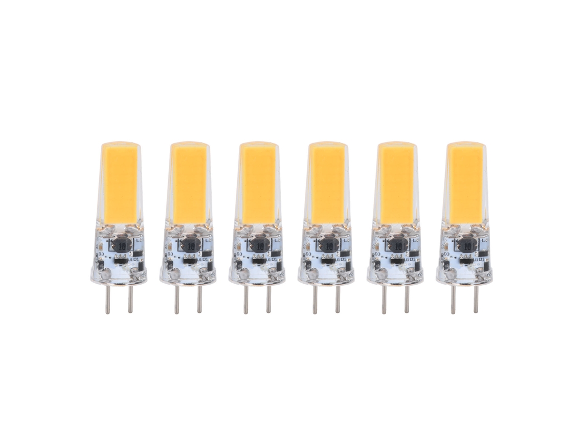 2026-6pcs Bombilla Gy6.35 Cob Led 5w 500lm Silicona Lámpara Techo Para Sala De Estar Luz Cálida