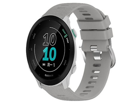 Correa para Garmin Forerunner 158 20 mm Gris Color sólido Correa de reloj de silicona suave VENISYMLIS