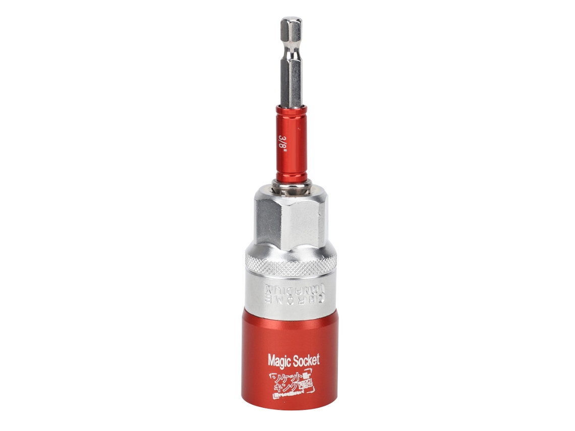 Chave De Socket Universal 9-21mm Com Adaptador Para Furadeira Elétrica Vermelha