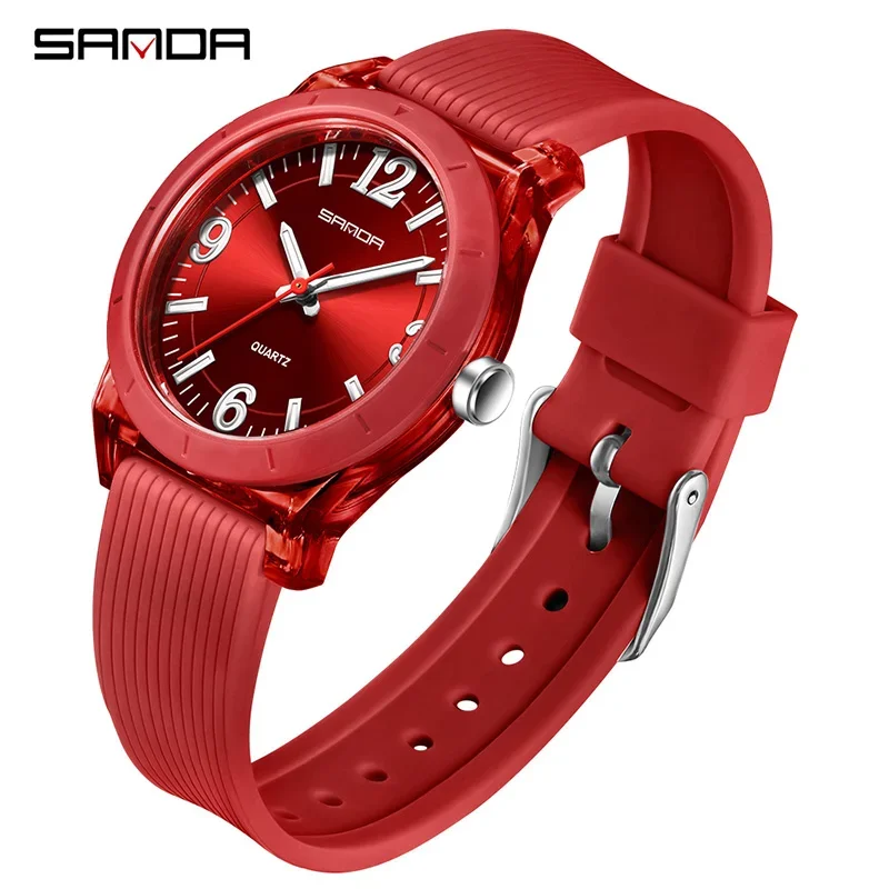 Reloj De Cuarzo Elegante Para Jóvenes Estudiantes, Correa De Silicona, Resistente Al Agua Para Deportes Al Aire Libre, Manecillas Luminosas.