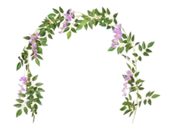 Corona floral artificial de primavera para decoración slowmoose