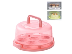 Carrito Para Pasteles Con Tapa Transparente, Plato De Postre De Acero Inoxidable Con Asa, Soporte Para Cupcakes Con 7 Agujeros, Pp.