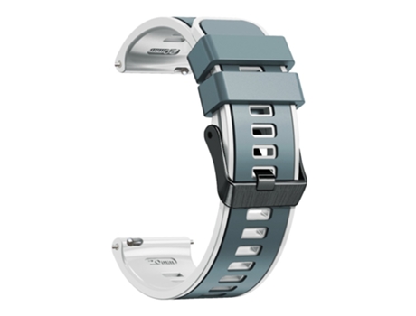 Correa de Silicona 22mm dos colores para Huawei Watch Buds/GT 3 SE/GT 3 Pro 46mm - gris azulado/blanco