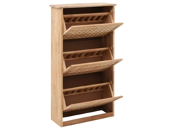 Mueble Zapatero | Armario Zapatero De Madera Maciza De Nogal 55x20x104 Cm