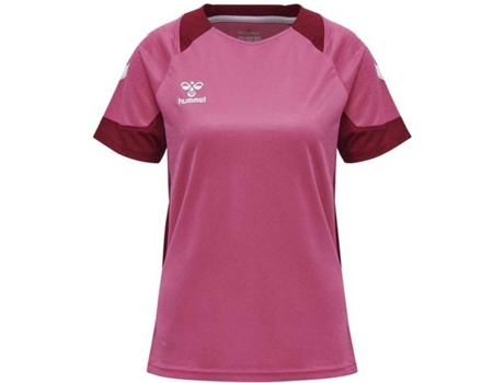 Camiseta de Mujer para Fútbol HUMMEL Lead Poly Rosa (XL)