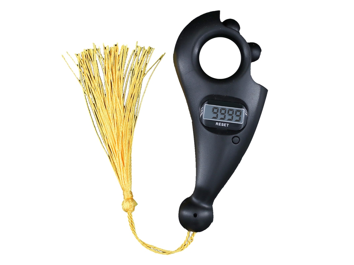 Ats-contador De Perlas Digital Eléctrico Portátil Rotatorio De Mano Para Oraciones Con Pantalla Digital Negro