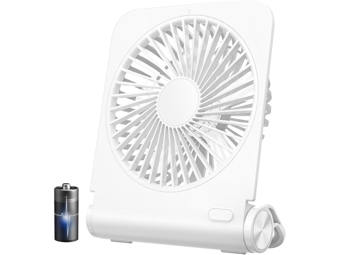 Ventilador De Escritorio De 2000 Mah, Funcionamiento De 4 Velocidades, Flujo De Aire Silencioso Y Potente.