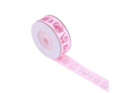 Cinta Rosa De 10 Yardas Con La Inscripción "es Una Niña" Para Decoración De Baby Shower O Bautizo.