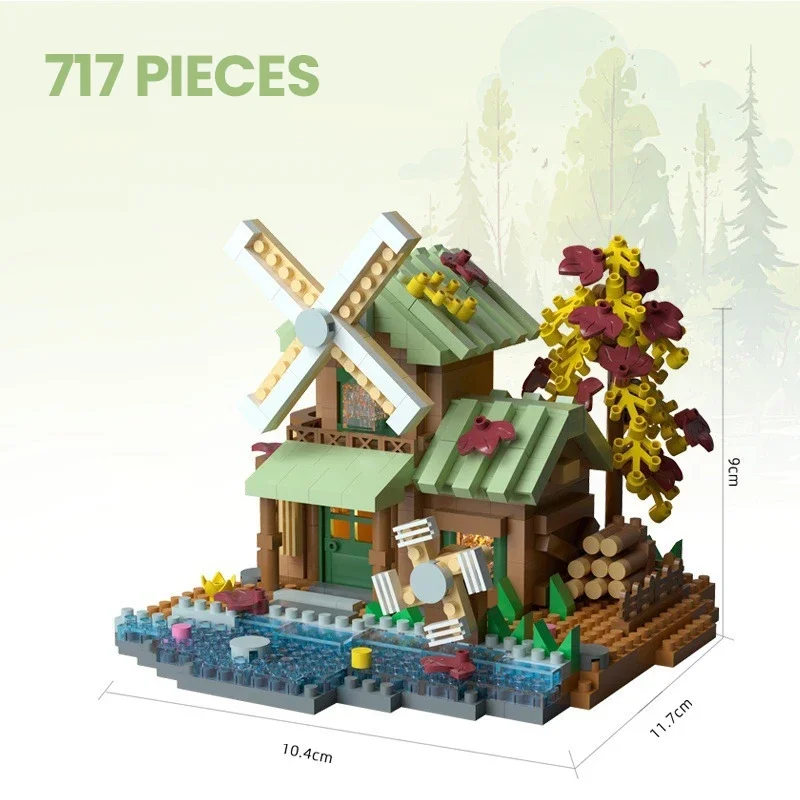 Bloques De Construcción Para Casas En Los Árboles Del Bosque, Mini Modelos De Plástico, Juguetes Educativos De Montaje Diy.