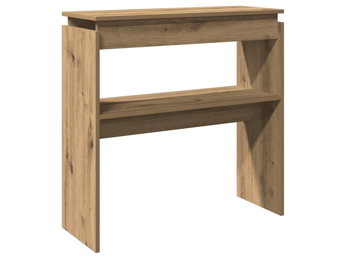 Maison Exclusive - Mesa Consola Madera De Ingeniería Roble Artesanal 80x30x80 Cm
