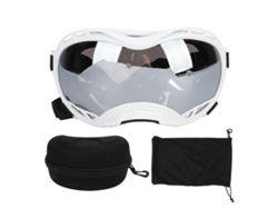 2026-gafas Para Perros Uv Proof Anti-viento Con Correa Ajustable Para Razas Medianas Y Grandes Exteriores Plata