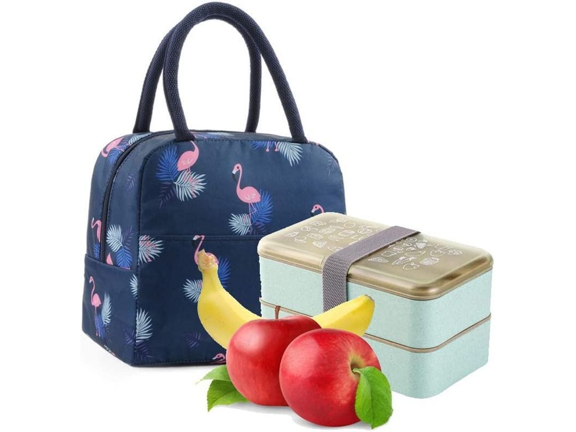 Bolsa De Almuerzo Aislada Para Mujer Impermeable Resistente A Fugas Con Cremallera Suave Y Mango Acolchado