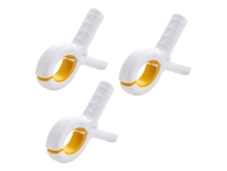 Tornillos de mandíbula grande resistentes al viento para tendederos, toalleros y tendederos de playa, 3 piezas, blancos, Leigao CARE