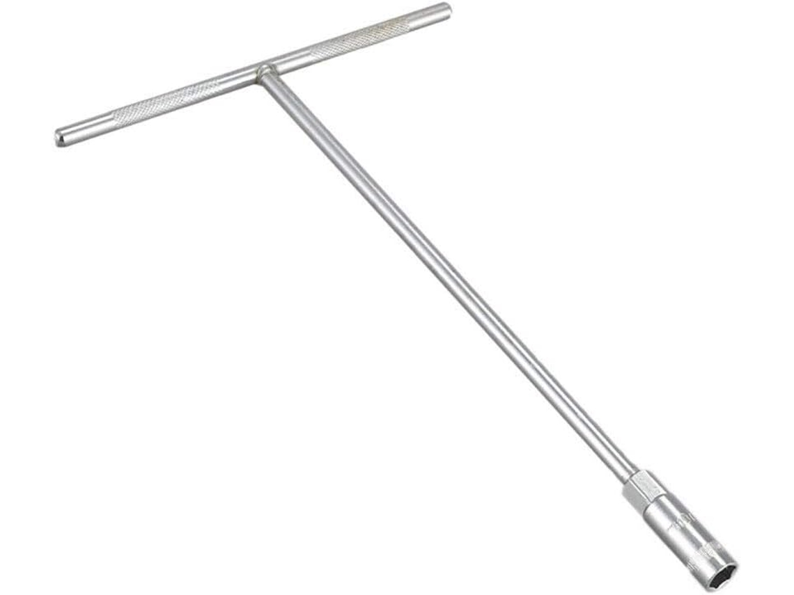1 llave hexagonal en T Senrise de 13 mm de largo, color plata.