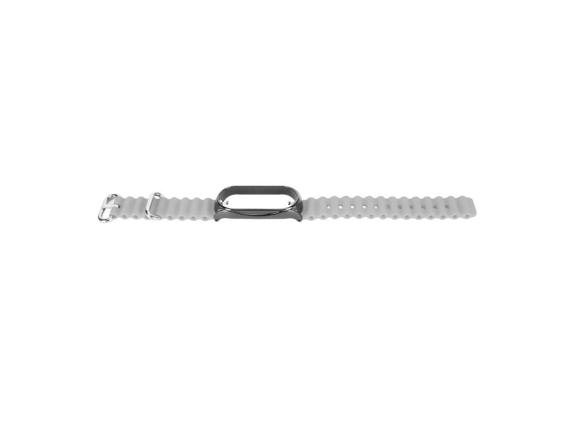 Correa De Silicona Con Funda Protectora Para Mi Band 7 (gris)