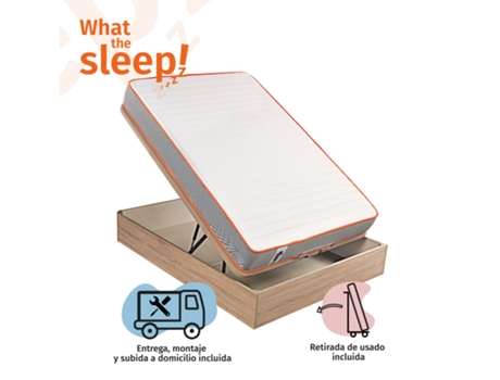 Sommier con Guardas WHAT THE SLEEP Madera Beige (90x190)