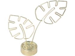 Soporte Escritorio Hierro Dorado Diseño Hojas Multifuncional Fotos Tarjetas Elegante Decorativo Bodas