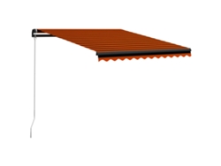 Toldo retráctil manual 300x250 cm naranja y marrón Dkd Home Decor
