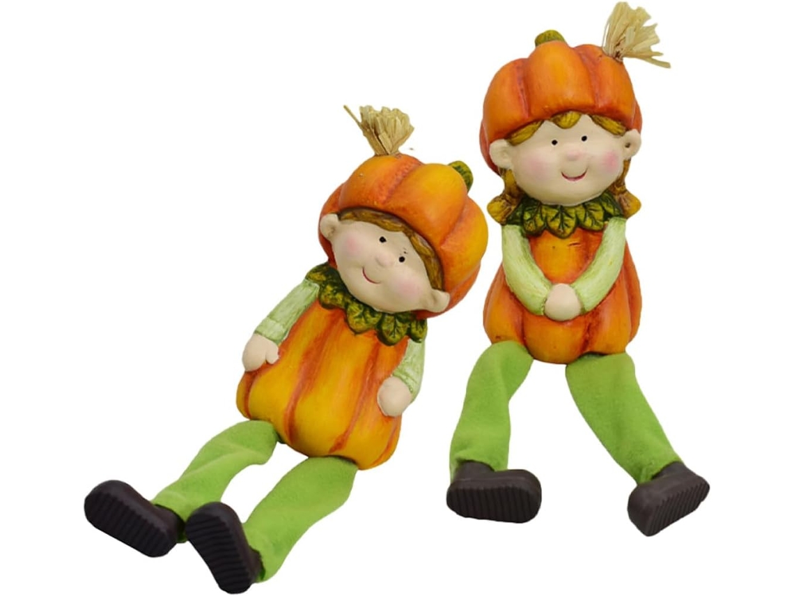 Figura Decorativa De Cerámica De 2 Piezas Healeved Para Jardín, En Cerámica Roja Y Poliéster, Decoración De Escritorio