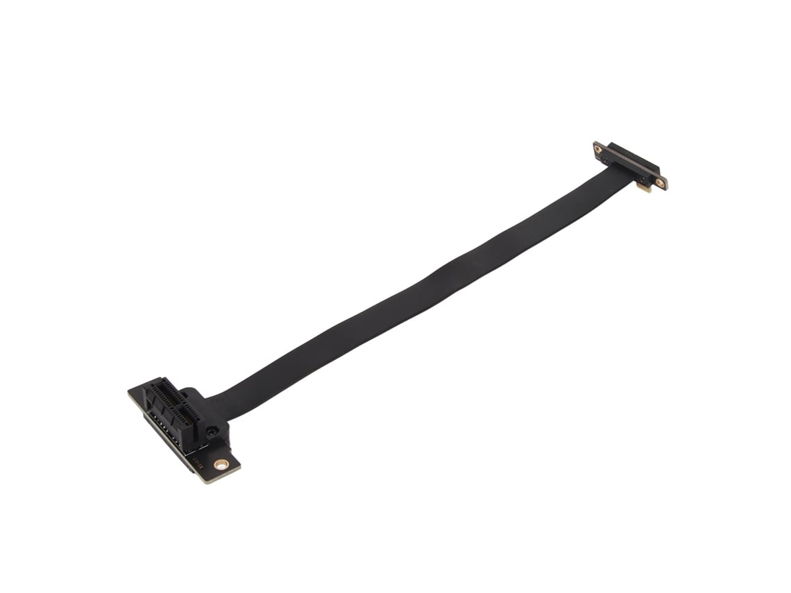 Cabo De Extensão Pcie 3.0 1x Com Ângulo De 90 Graus Duplo Adaptador Riser Flexível 30cm