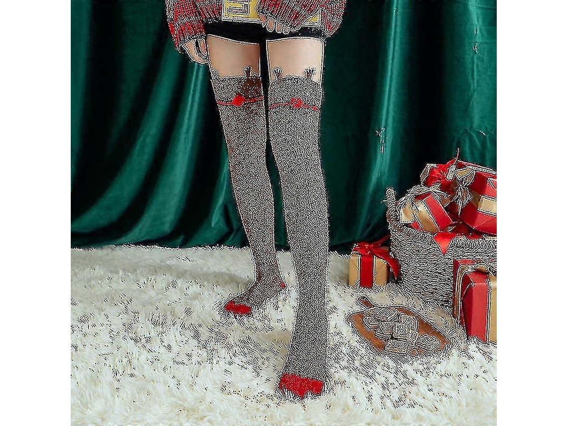 Calcetines suaves de lana coral hasta la rodilla, ideales para el invierno, para niñas y mujeres. Calcetines de rayas con estampados de animales, pelusas y dibujos animados.