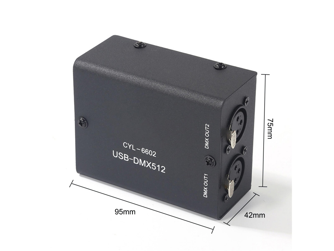 Controlador de luces LED DMX512, módulo decodificador de escenas USB con canales CD, controlador de luces compacto.