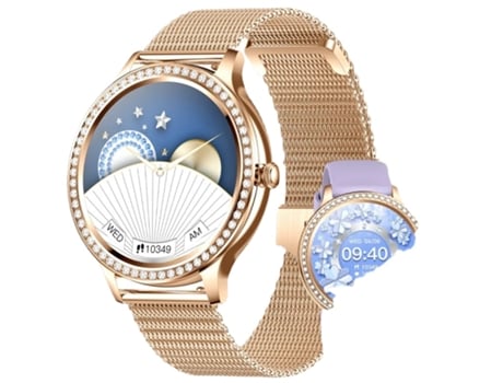 Reloj inteligente con llamadas para mujer, reloj inteligente con esfera personalizada para Android IOS, relojes de música Bluetooth resistentes al ...
