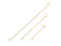 Prolongação Ajustável Da Corrente S925 Em Prata Pura, Para Fabricação De Joias Diy, Colar E Pulseira (ouro)
