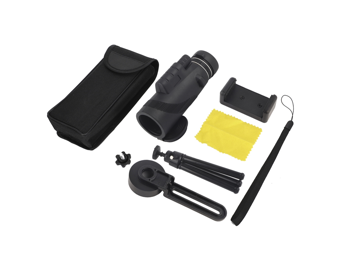 Telescopio Monocular Con Zoom 8x, Enfoque Manual, Visión Nocturna Y Lente Compatible Con Teléfonos Móviles.