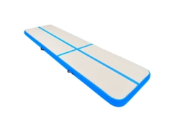 Esterilla Inflable De Gimnasia Con Bomba Pvc Azul 600x100x20 Cm