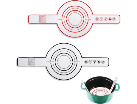 Juego de 2 alfombrillas para horno, negro y rojo