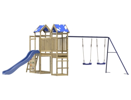 Parque Infantil De Exterior VIDAXL Marrón Madera