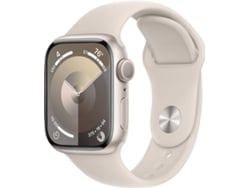 APPLE Watch Series 9 GPS 41 mm Blanco Estrella con Correa Deportiva Blanco Estrella (Talla: S/M)