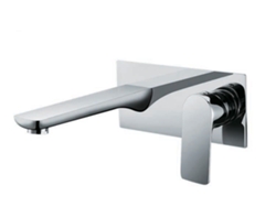 Grifo Mural Para Lavabo 006 De Latón Cromado, Colección Enipée
