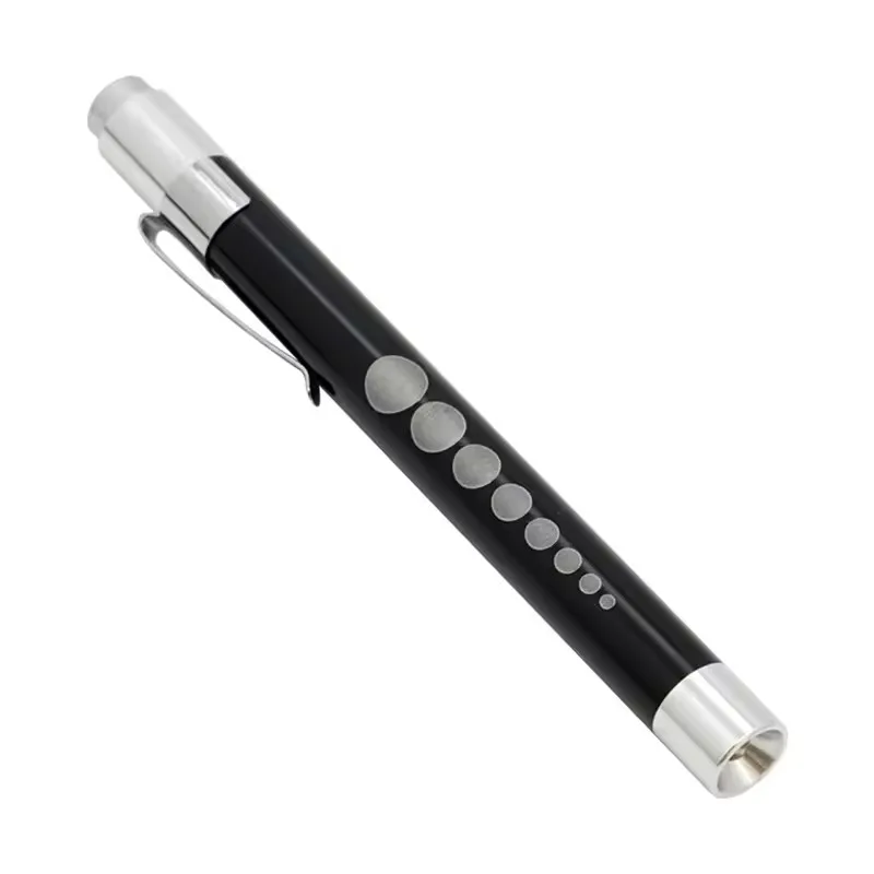(negro - Cabeza Cóncava - Luz Blanca) Mini Luz De La Pluma Médica - Linterna Led Portátil - Para El Diagnóstico De La Enfermera Del Doctor