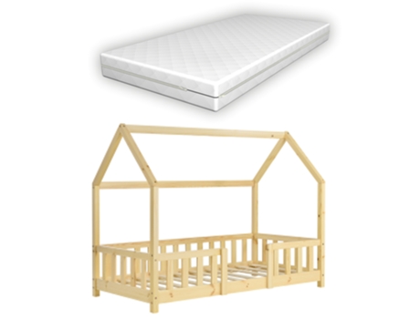 Estructura de Cama Infantil [EN.CASA] (Beige - Madera - 70 x 140 cm)