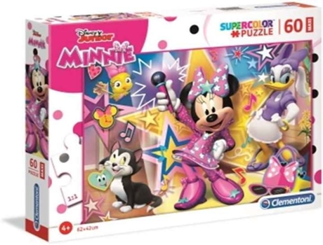 Puzzle CLEMENTONI Maxi Minnie Happy (60 Piezas - Edad mínima: 3 años)