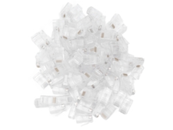 100 Piezas Conectores De Red De Cristal Chapados En Oro Para Cable Ethernet