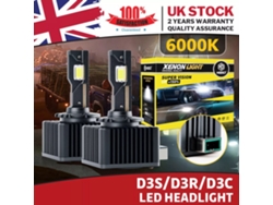 Kit de 2 bombillas LED D3s/d3r 6000k para faros delanteros