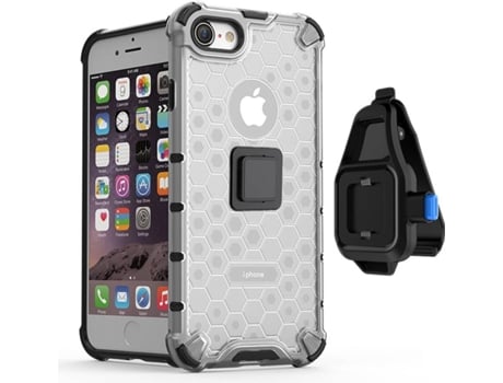 Funda con Clip para iPhone 8 PHONESHIELD 4x1 Honeycomb Gris