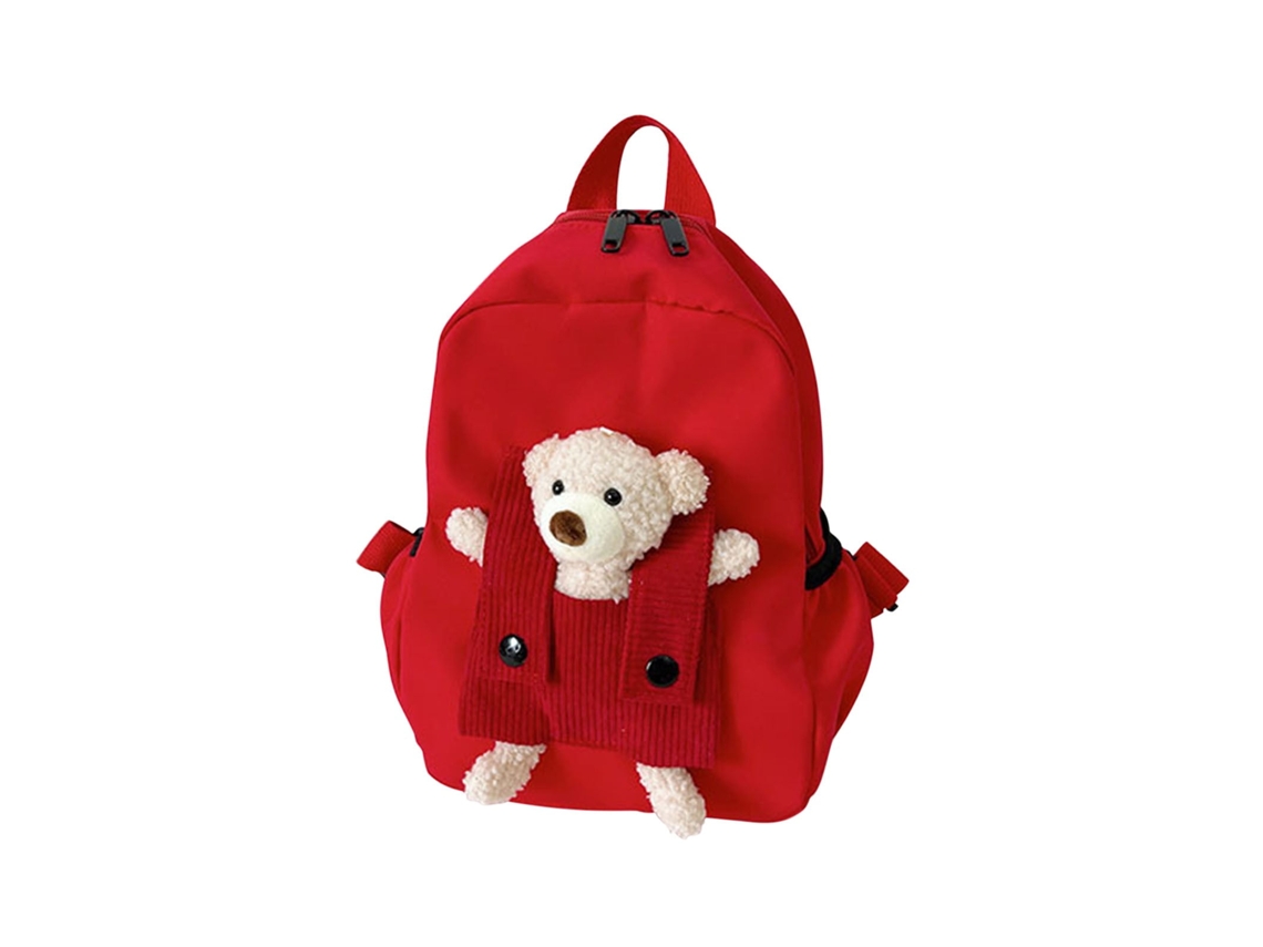  Mochila de Estudante DIGITALLAB Para Niños, Linda Caricatura, Fácil De Llevar, Peso Ligero (Rojo)