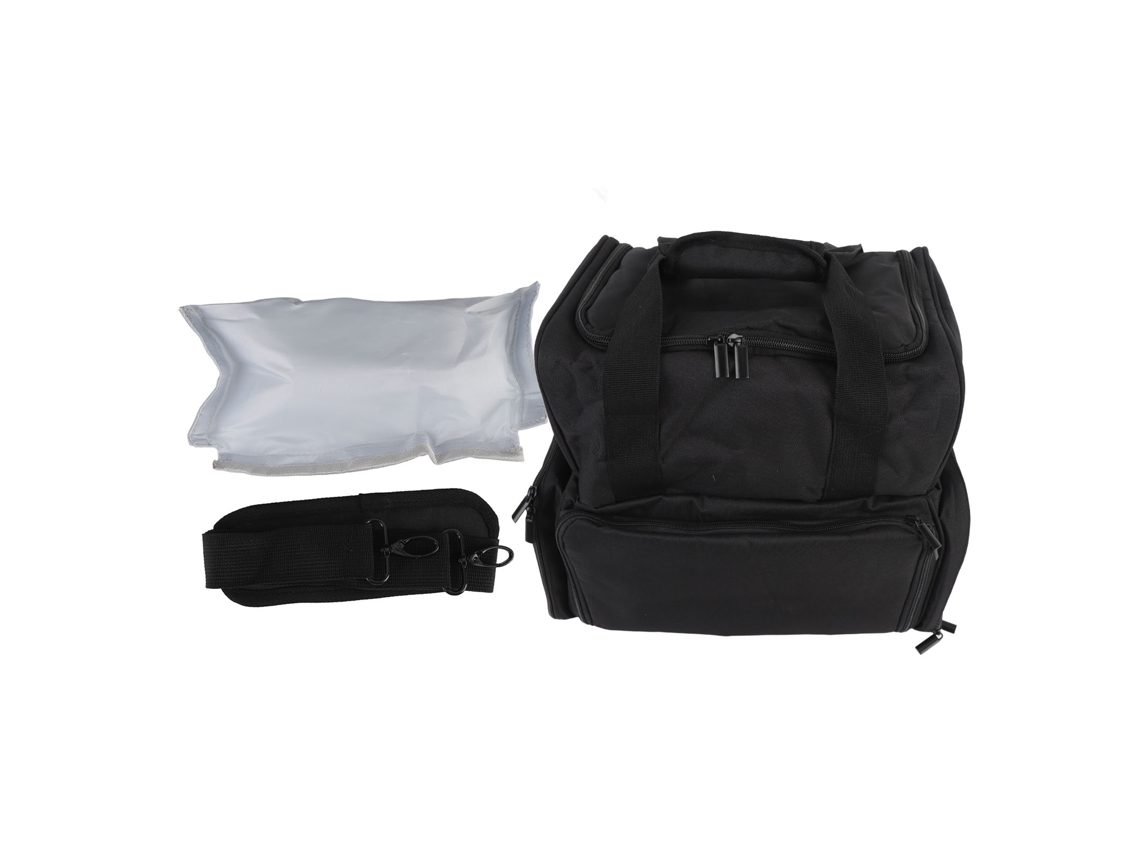 Bolsa organizadora de esmaltes de uñas de gran capacidad para 70 frascos, doble capa y 2 bolsillos extraíbles.